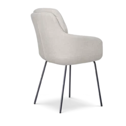 Eetkamerstoel Nora-Mia beige - zwart onderstel
