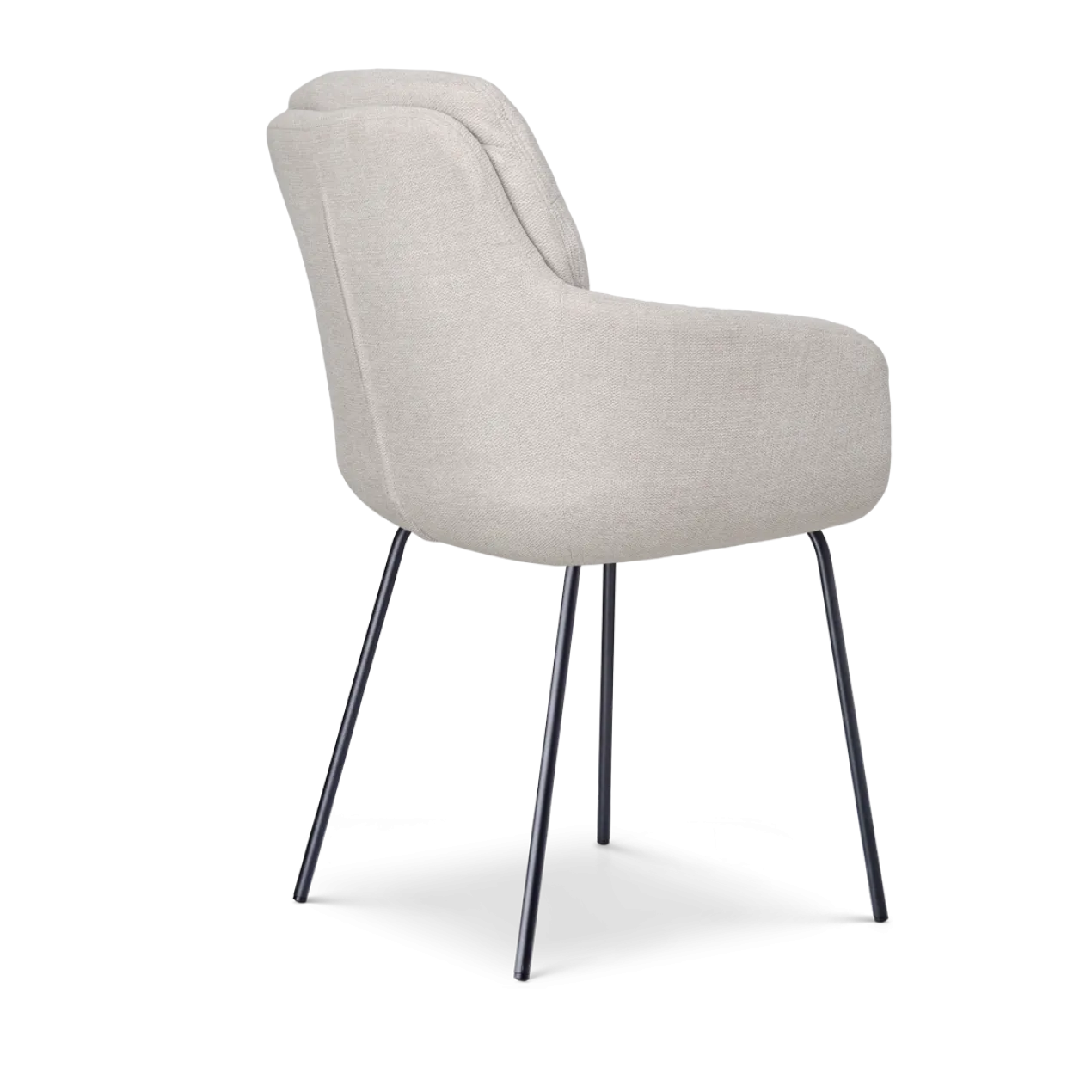 Eetkamerstoel Nora-Mia beige - zwart onderstel