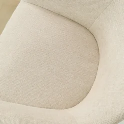 Eetkamerstoel Nora-Otis cottonbeige wit onderstel
