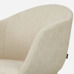 Eetkamerstoel Nora-Otis cottonbeige wit onderstel