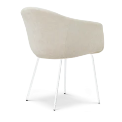 Eetkamerstoel Nora-Otis cottonbeige wit onderstel