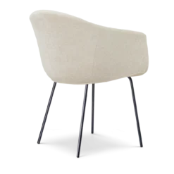 Eetkamerstoel Nora-Otis cottonbeige - zwart onderstel