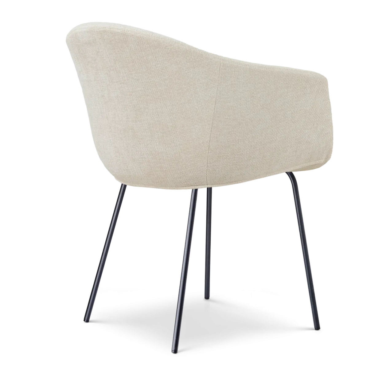 Eetkamerstoel Nora-Otis cottonbeige - zwart onderstel