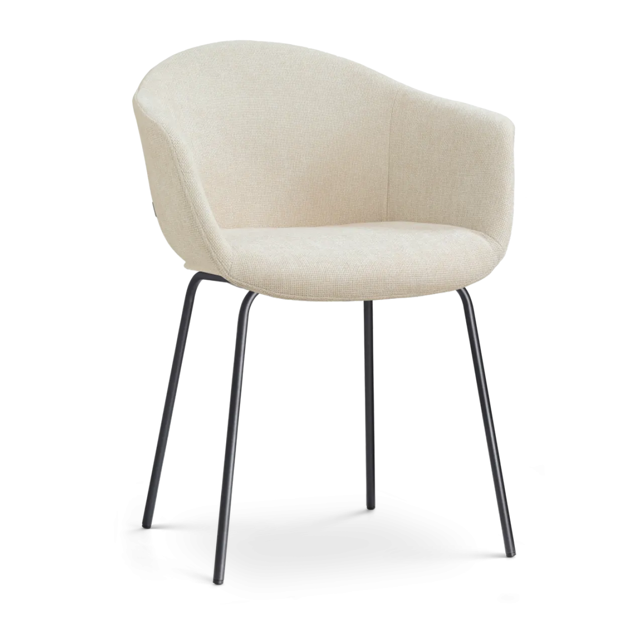 Eetkamerstoel Nora-Otis cottonbeige - zwart onderstel