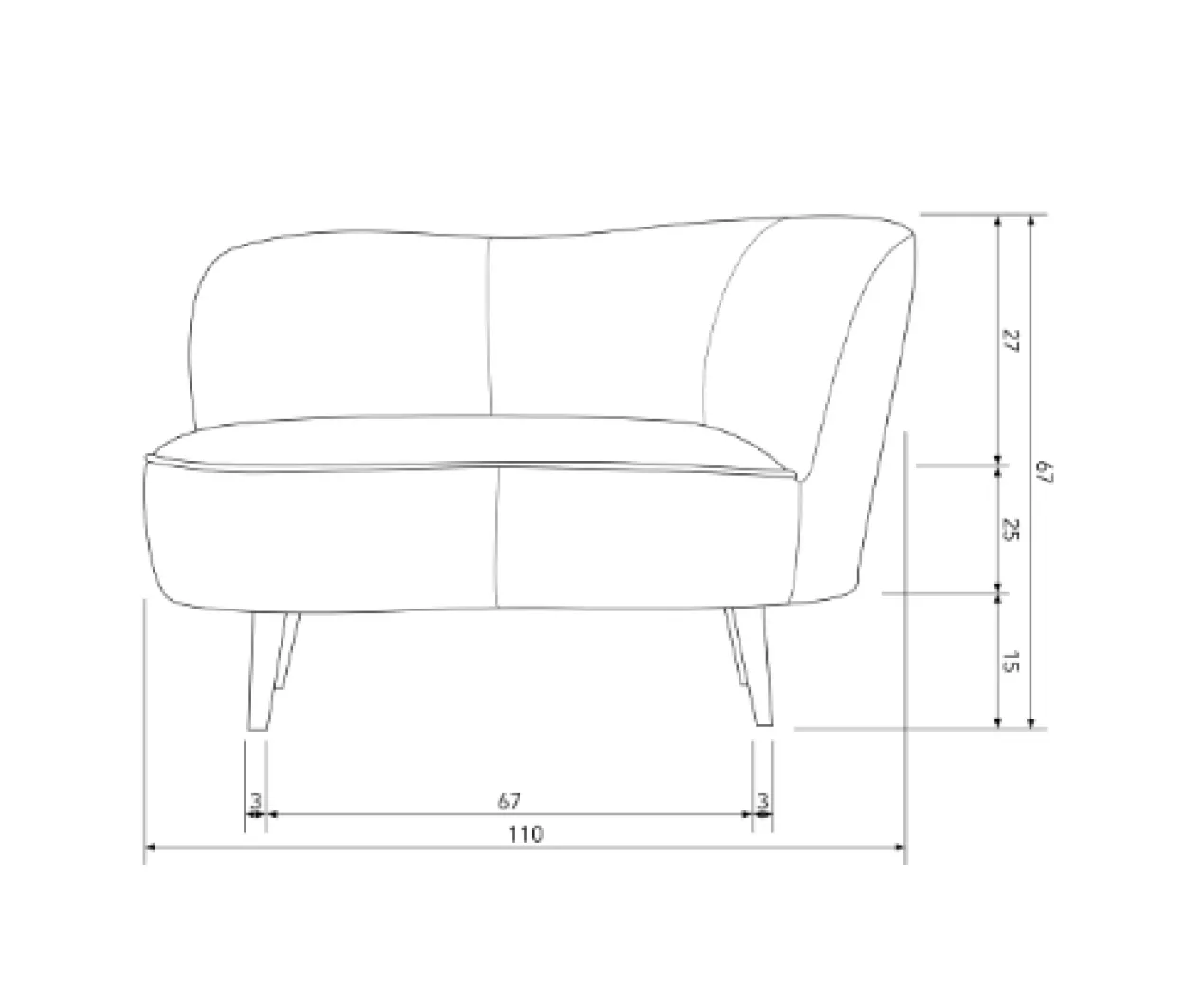 Eetkamerstoel Sanne Fauteuil Sanne Groen