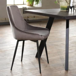 Eetkamerstoel Sierra velvet Grijs