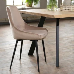 Eetkamerstoel Sierra velvet Beige