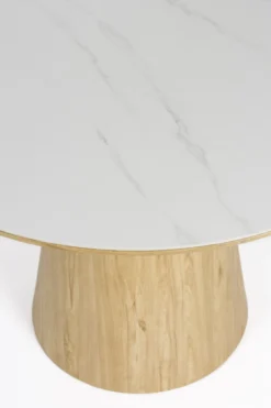 Eetkamer tafel almira rond eiken
