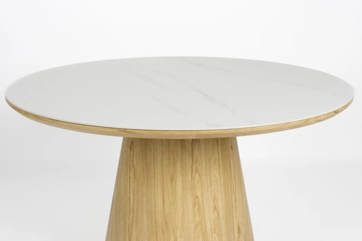 Eetkamer tafel almira rond eiken