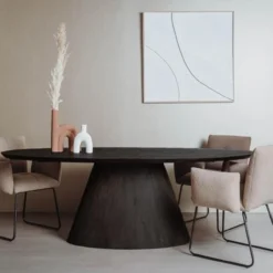 Eetkamertafel Premana ovaal 220 zwart