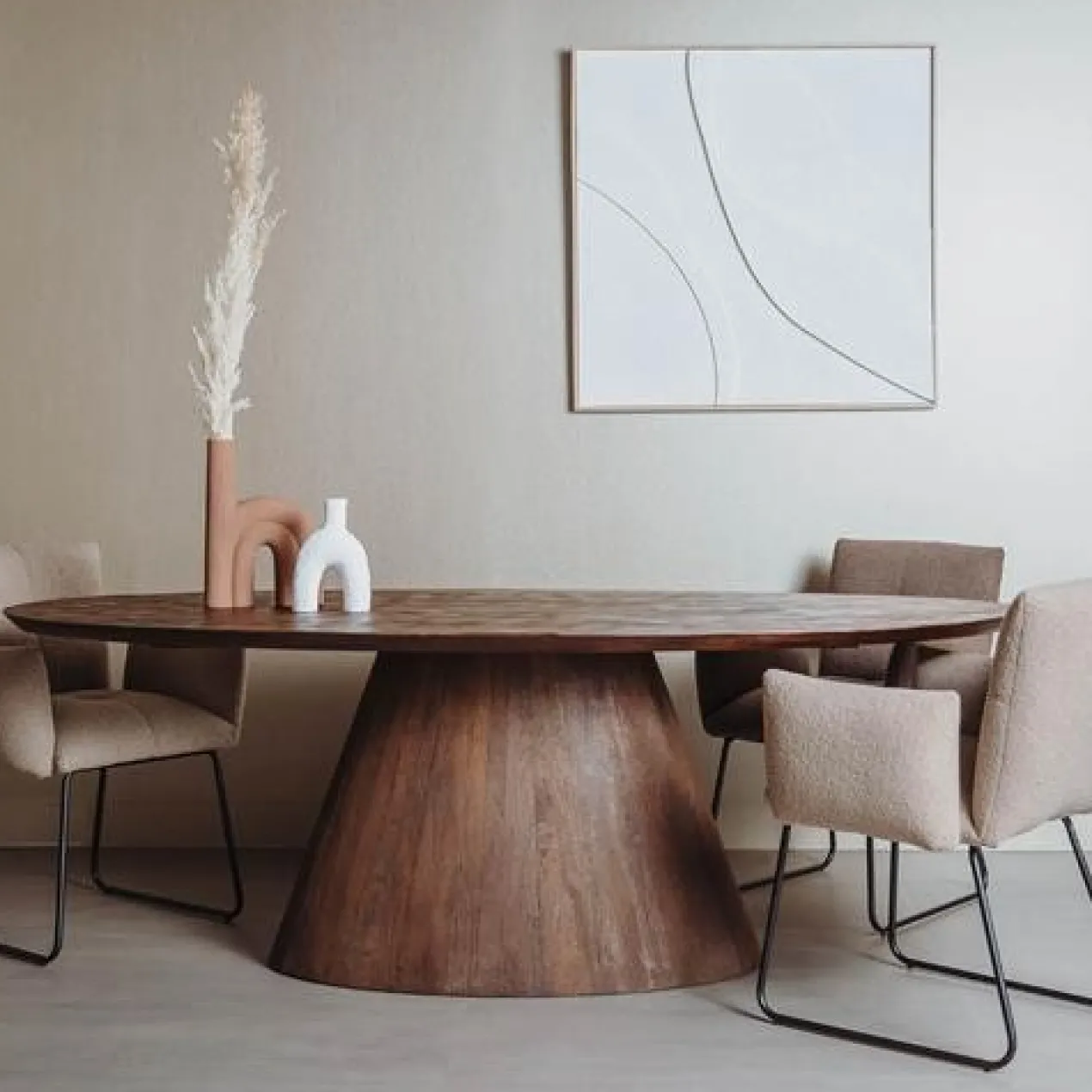 Eetkamertafel Premana ovaal 240 bruin