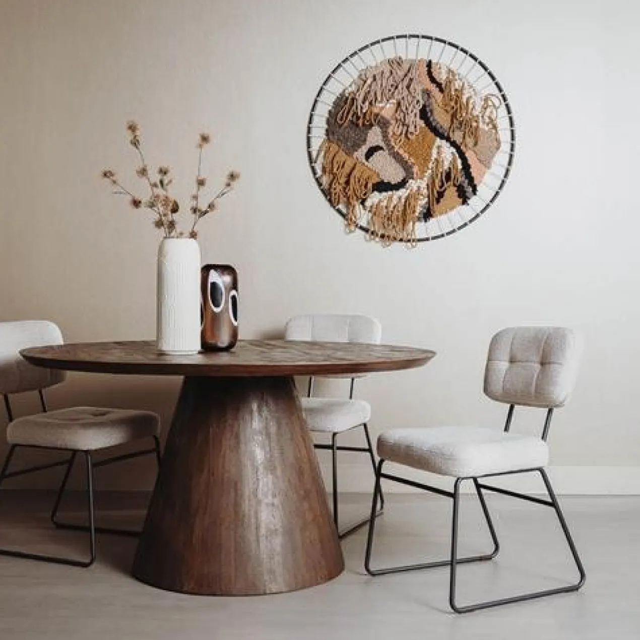 Eetkamertafel Premana rond 150 bruin