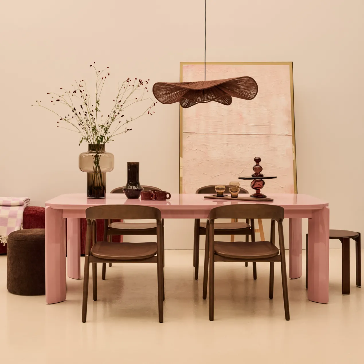 Eettafel Alexis cotton candy 220x100 cm