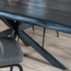 Eettafel Arvu 180 cm - Zwart Mangohout Spinpoot