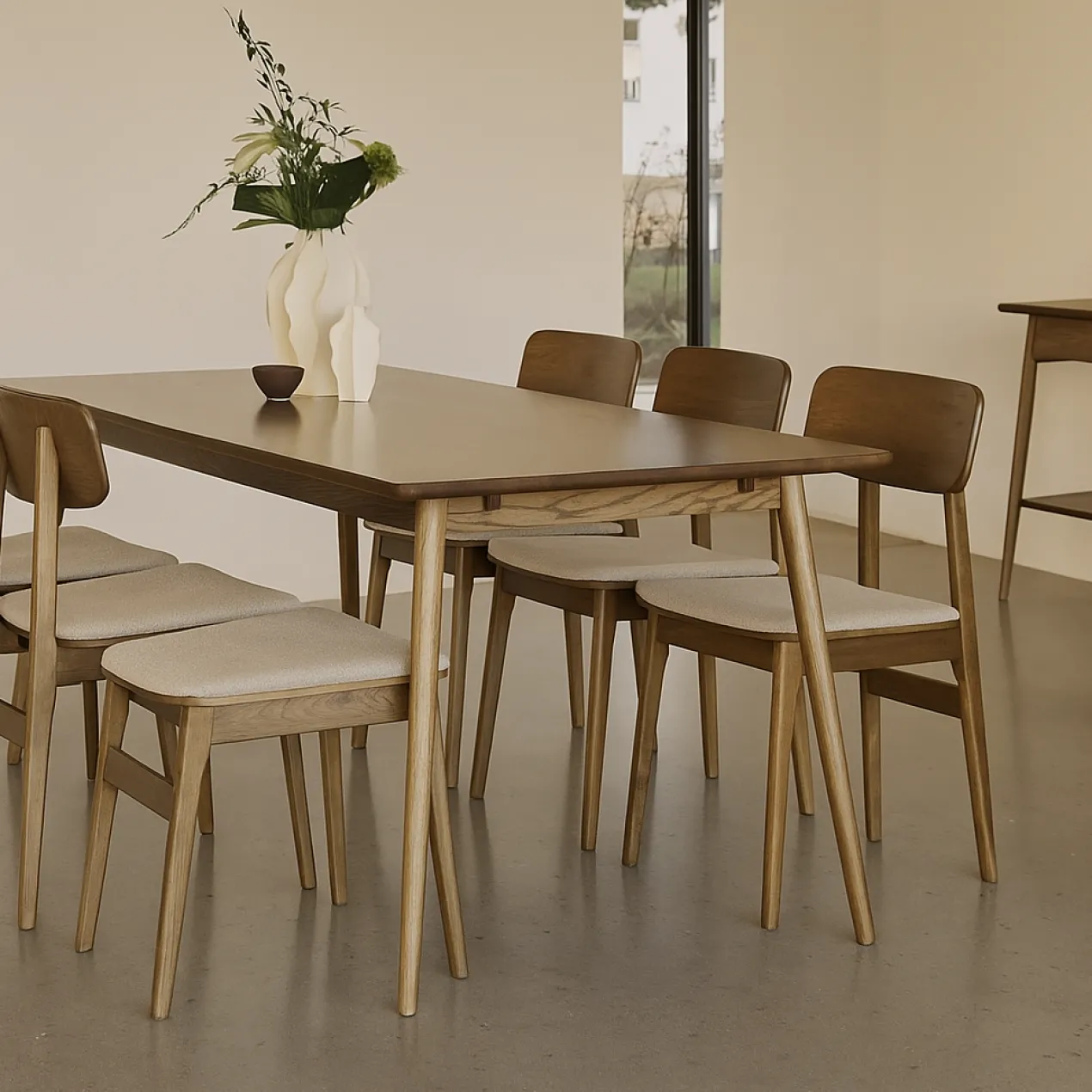 Eettafel Boas verlengbaar gerookt eiken 190x90 cm