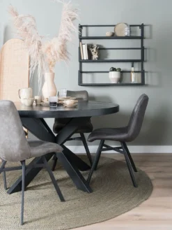 Eettafel Bob Zwart Mangohout ø150 cm