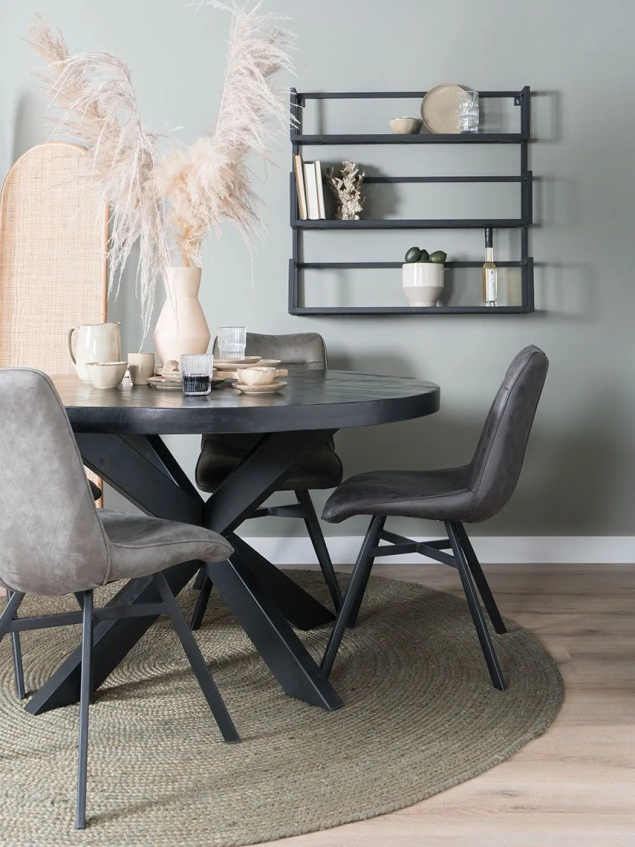 Eettafel Bob Zwart Mangohout ø150 cm