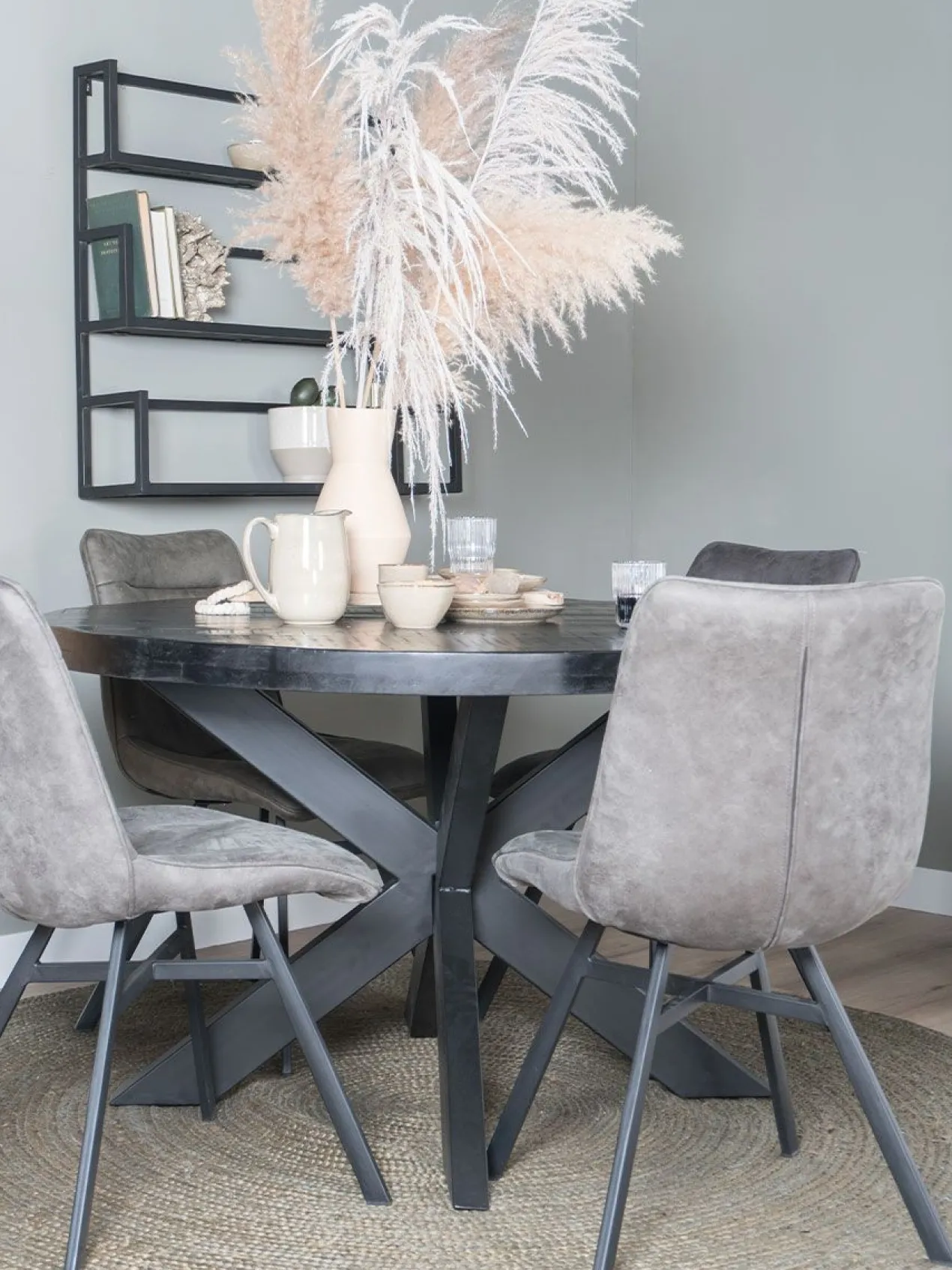 Eettafel Bob Zwart Mangohout ø150 cm