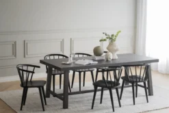 Eettafel Brooklyn Donkerbruin verlengbaar 220 x 95 cm