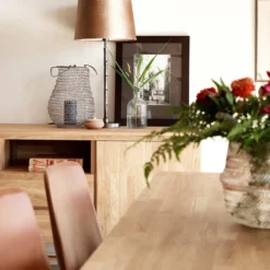 Eettafel Brooklyn Donkerbruin verlengbaar 220 x 95 cm