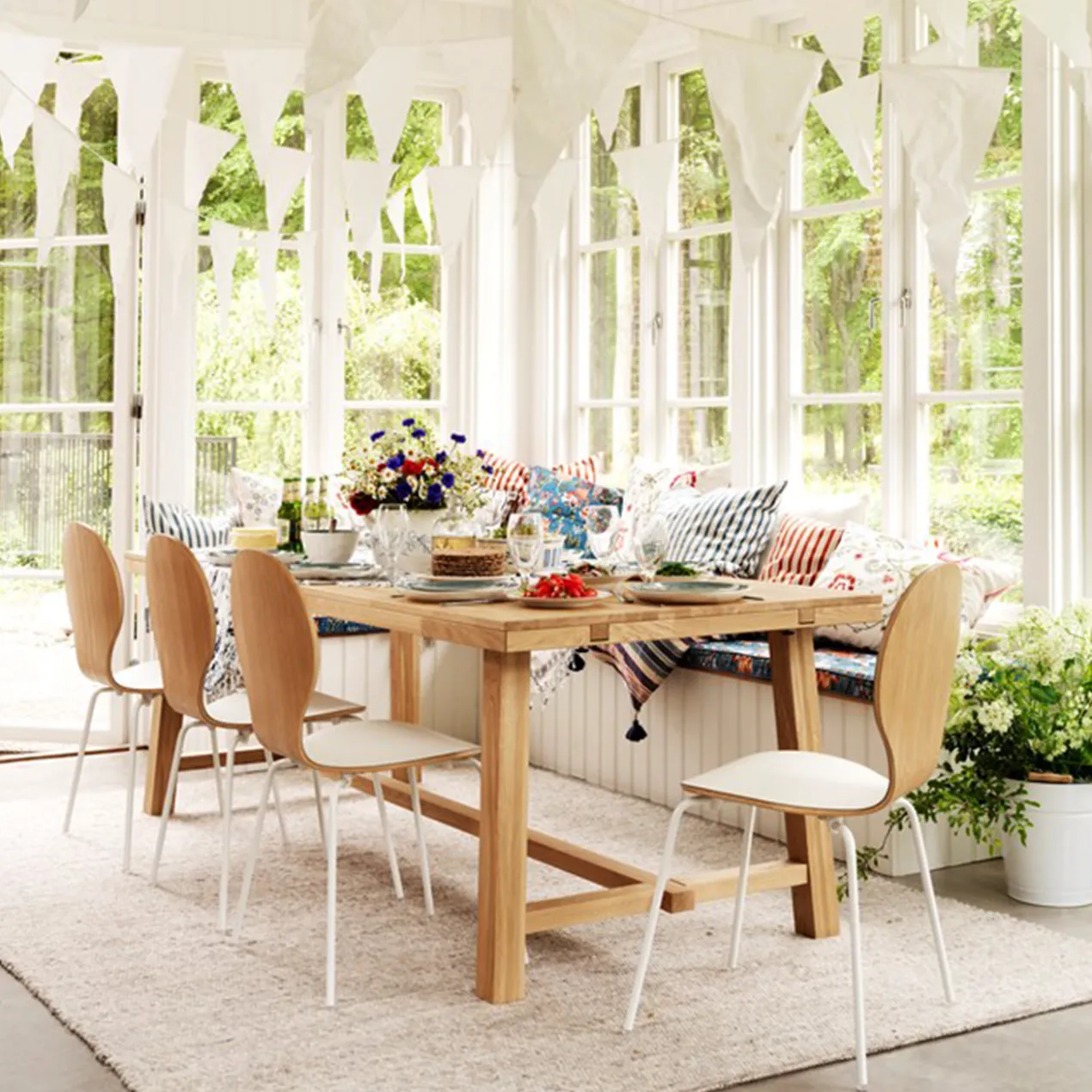 Eettafel Brooklyn Naturel verlengbaar 220 x 95 cm