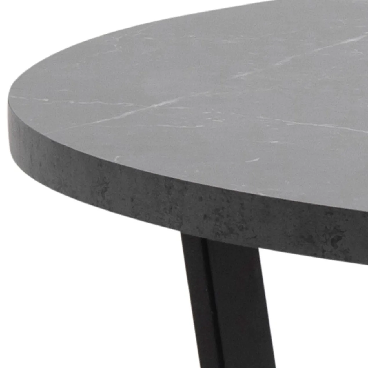 Eettafel Brynn marmerlook Zwart