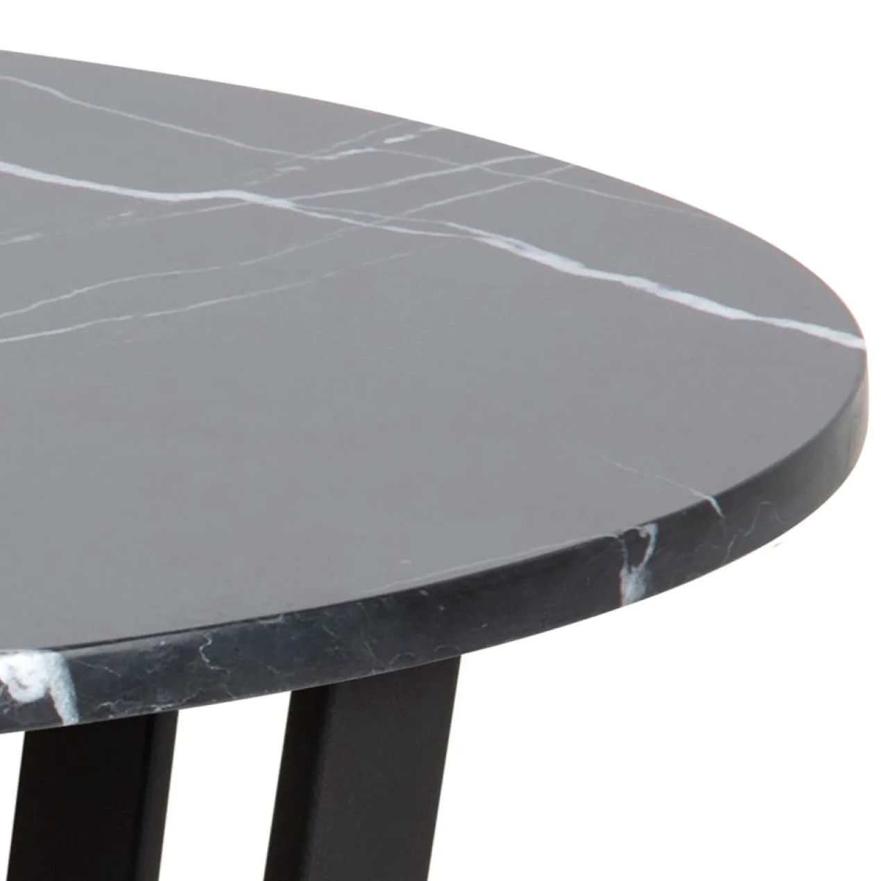Eettafel Brynn marmerlook Zwart