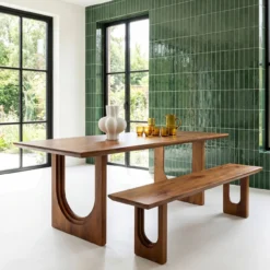 Eettafel Bullnose Chamfered Arch 180x90 cm