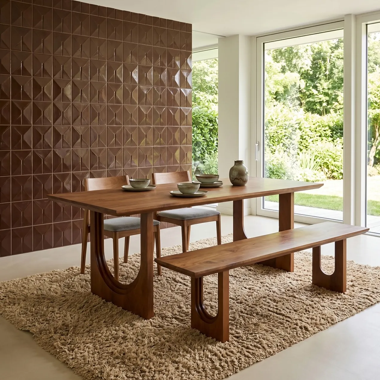 Eettafel Bullnose Chamfered Arch 200x90 cm