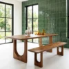 Eettafel Bullnose Chamfered Arch 240x90 cm