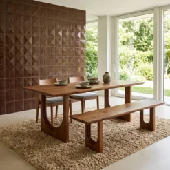 Eettafel Bullnose Chamfered Arch 240x90 cm