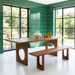 Eettafel Bullnose Chamfered Loop 200x90 cm