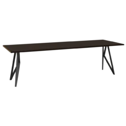 Eettafel Butterfly donkerbruin 160x90 cm rechte rand