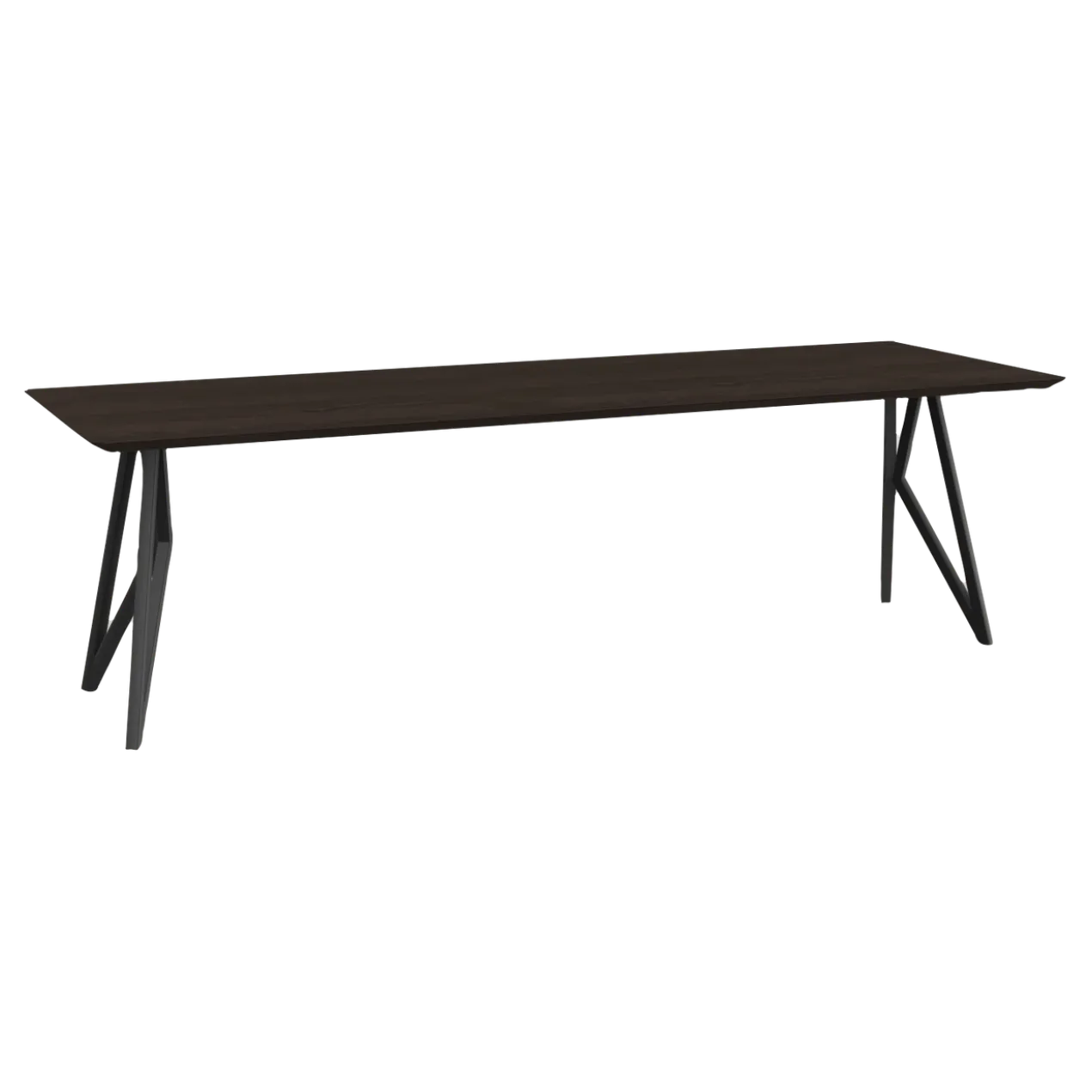 Eettafel Butterfly donkerbruin 200x90 cm verjongde rand