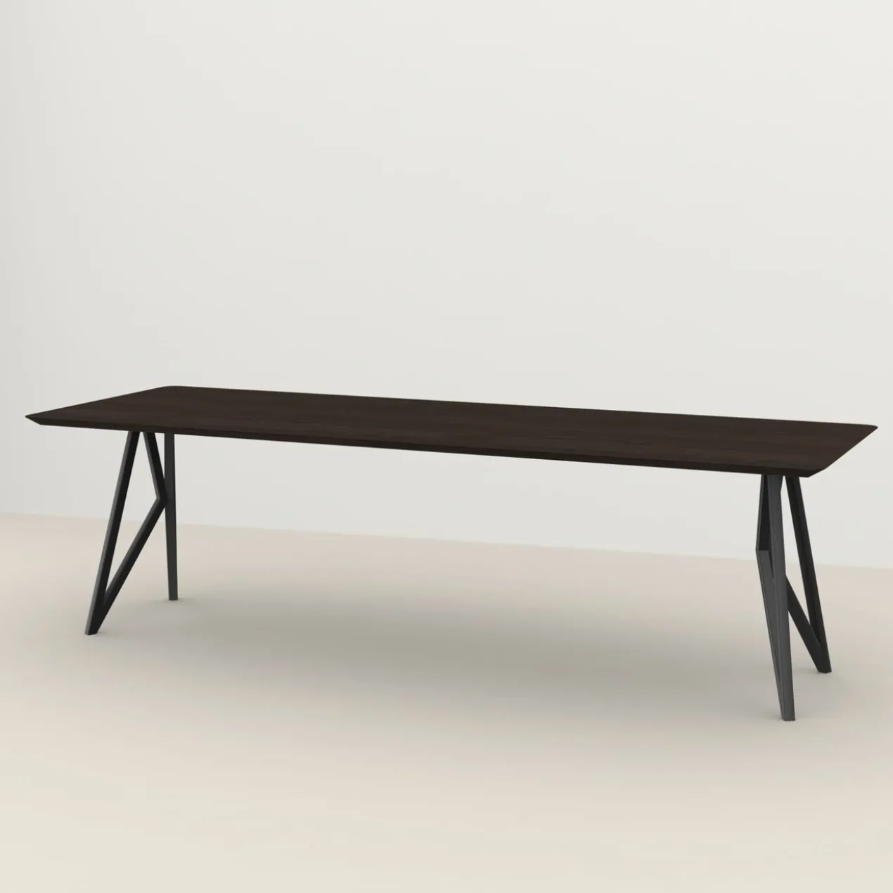 Eettafel Butterfly donkerbruin 200x90 cm verjongde rand