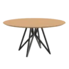 Eettafel Butterfly Quadpod naturel Ø130 cm verjongd