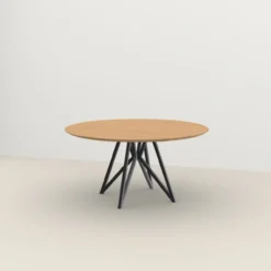 Eettafel Butterfly Quadpod naturel Ø130 cm verjongd