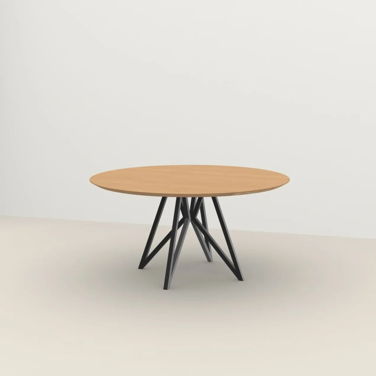 Eettafel Butterfly Quadpod naturel Ø140 cm verjongd