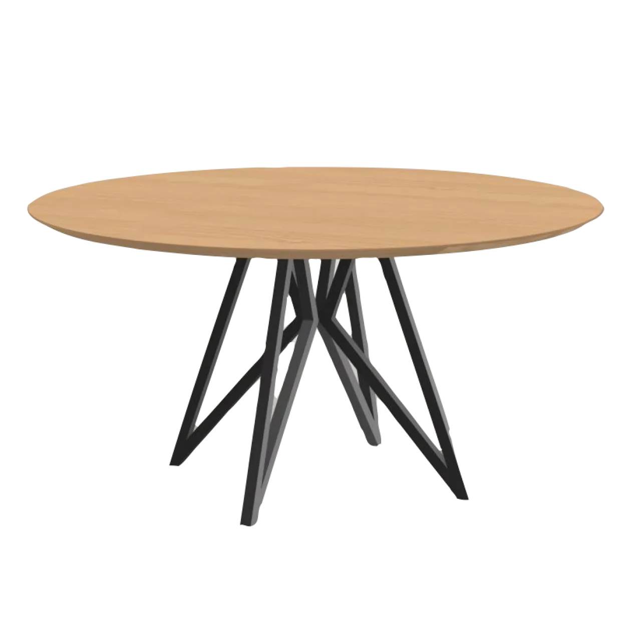 Eettafel Butterfly Quadpod naturel Ø150 cm verjongd