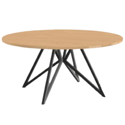 Eettafel Butterfly QuadpodXL naturel Ø160 cm recht