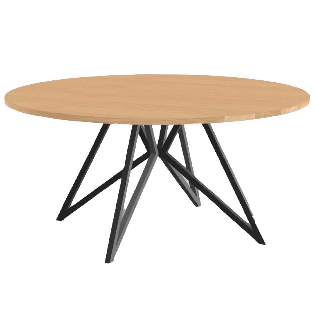 Eettafel Butterfly QuadpodXL naturel Ø160 cm recht