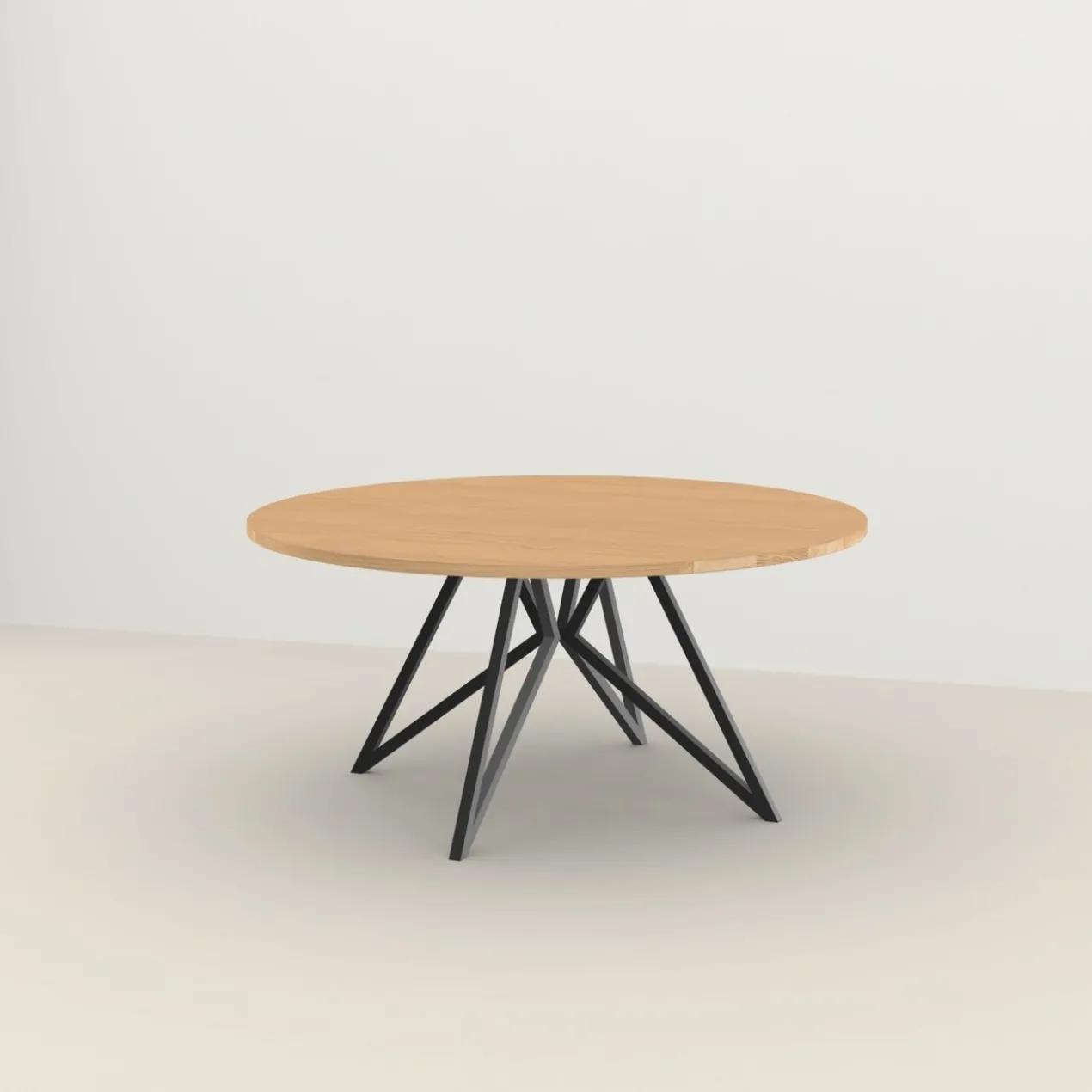 Eettafel Butterfly QuadpodXL naturel Ø160 cm recht