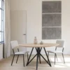 Eettafel Butterfly QuadpodXL naturel Ø180 cm recht