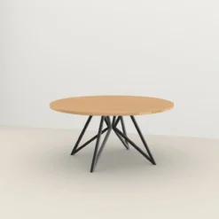 Eettafel Butterfly QuadpodXL naturel Ø180 cm recht