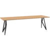 Eettafel Butterfly zwart frame naturel 200x100 cm verjongd