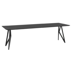 Eettafel Butterfly zwart 160x90 cm verjongde rand