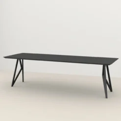 Eettafel Butterfly zwart 180x90 cm verjongde rand