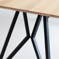 Eettafel Butterfly zwart 240x90 cm rechte rand