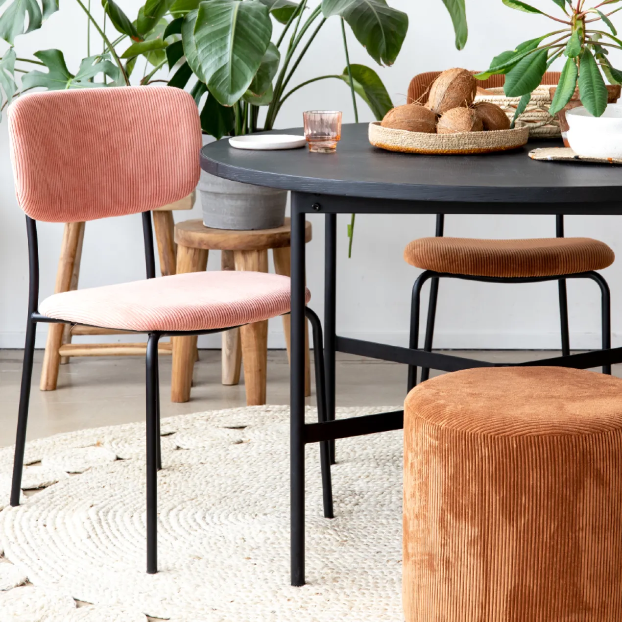 Eettafel Cleo zwart Ø120 cm