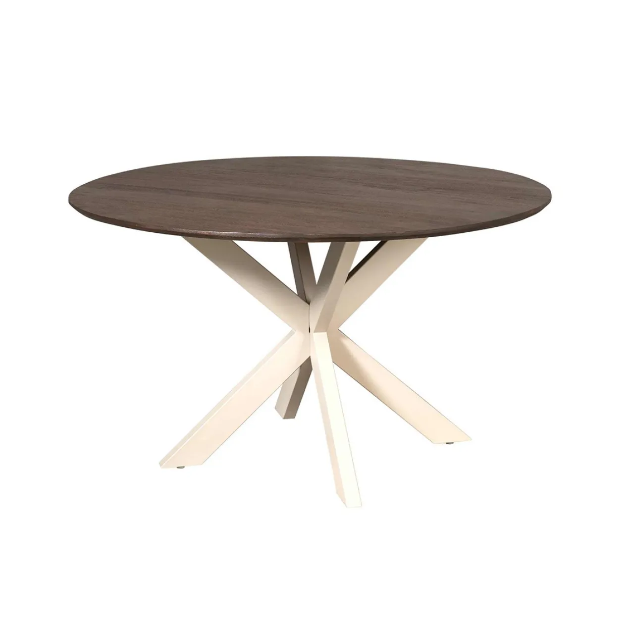 Eettafel De Bokke bruin/wit Ø110 cm